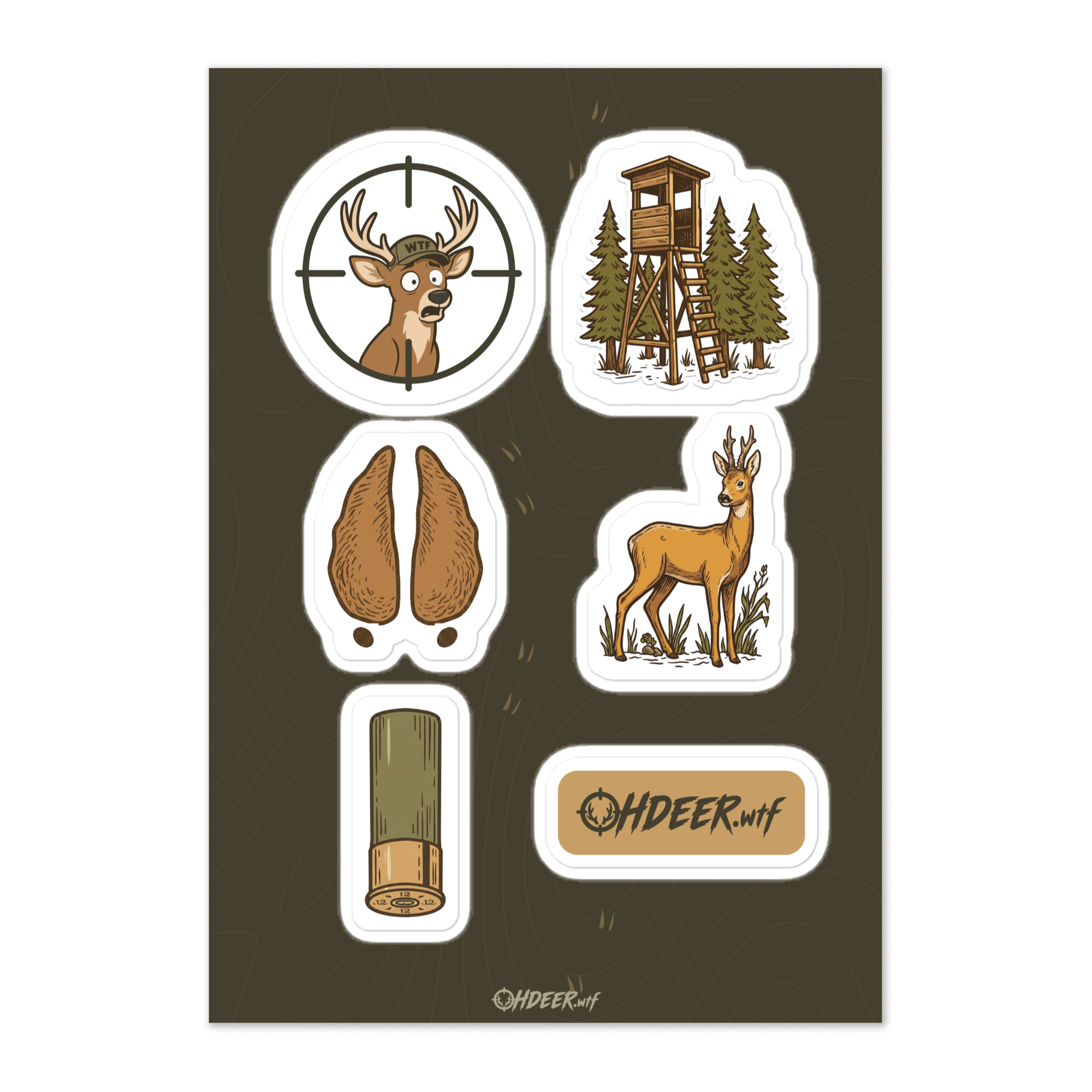 ohdeer Sticker-Set, sechs Motive